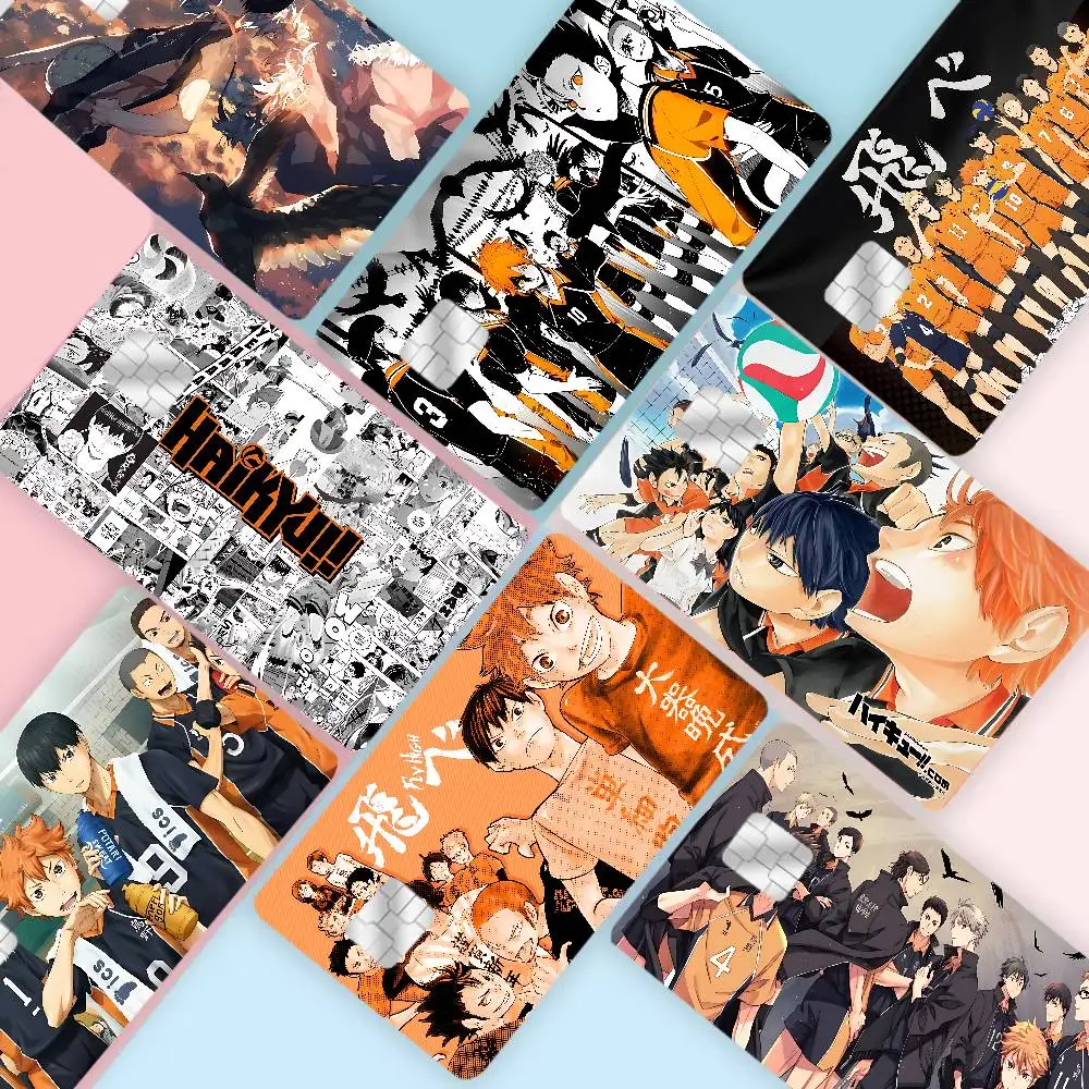 H-Haikyuu Spiel Anime Aufkleber Film Haut Abdeckung Fall für kleine große keine Chip Debit Kreditkarte Vorderseite