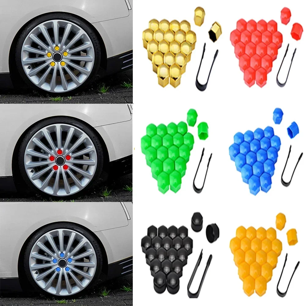 20pcs Exteriors Decoration Special Socket Protection Dust Proof Car Wheel Nut Caps Auto Hub Screw Cover Bolt Rims 17mm 19mm 21mm