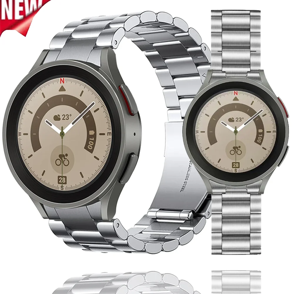 Metallarmband für Samsung Galaxy Watch 5 Pro 45 mm 7 6 5 4 44 mm 40 mm gebogenes Schnittstellenarmband für Galaxy Watch 4/6 Classic Correa