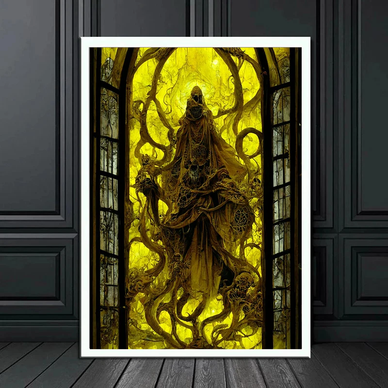 Cthulhu Myth King of Yellow Clothes Hastur Poster Lovecraft Horror Canvas Painting Wall Prints Picture Room Home Decor No Frame