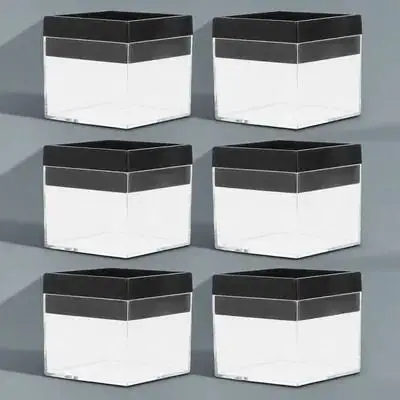 

6Pcs Specimen Container Plastic Display Box Transparent Mineral Showcase Drop Abrasion Resistant Compact Size Collecting