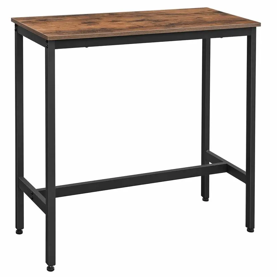 

Bar Table, Narrow Long Kitchen Dining Table, Sturdy Metal Frame, Industrial, 15.7 x 39.4 x 35.4 Inches, Rustic Brown and Ink Bl