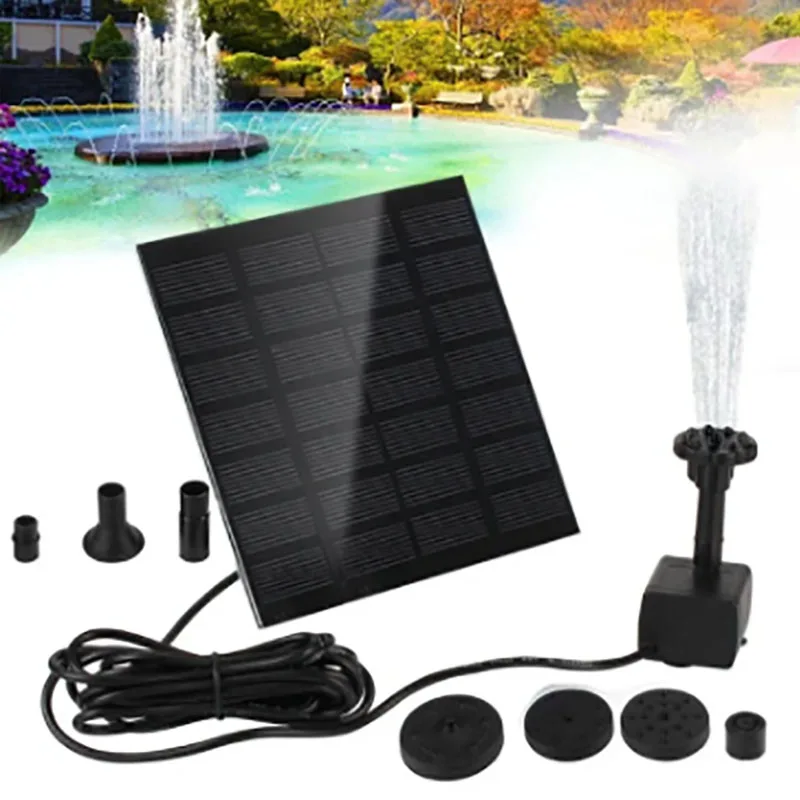 1 Piece Set Solar Fountain Water Pump DIY Kit, With Water Pump And 3 Sprinklers, Outdoor Water Pump For Pool, Solar Fountain Set