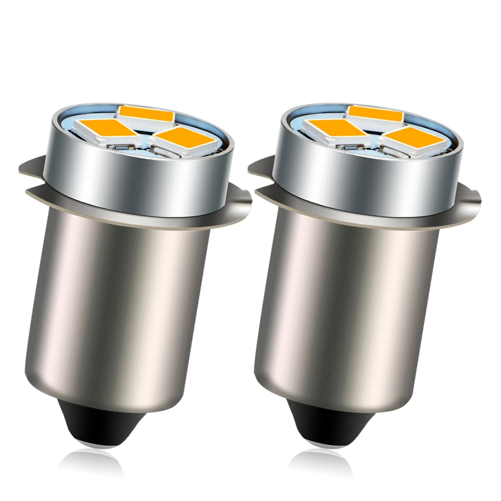 2PCS P13.5s Flashlight Touch Light Bulb Ac/Dc 3v 6v 12v 18v Bike Tail LED 4300k 6000k White Warm 150lm