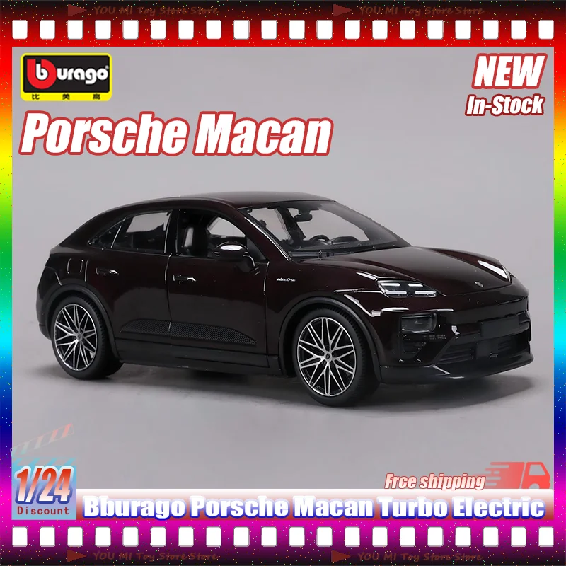 

Новый Bburago масштаб 1:24 Porsche Macan Turbo электрическая модель автомобиля из сплава на заказ игрушка для детей подарок моделирование миниатюрное литье под давлением