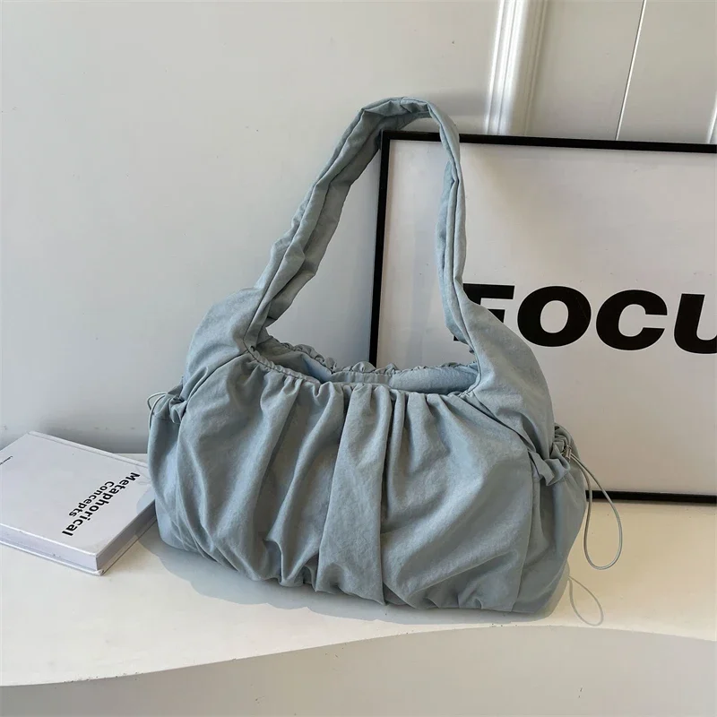 PU Solid Color Zipper 2024 New Product Shoulder Bag Zipper Simple Fashionable Crossbody Bag Soft Stylish Commute Handbag