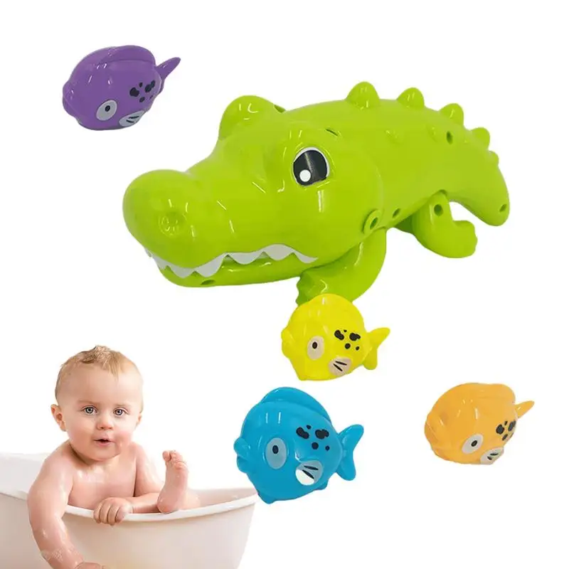 

Crocodile Family Bathtub Toy Crocodile Water Swimming Bath Toy Portable Bathtub Alligator Floating Toy For Children Kids Girls