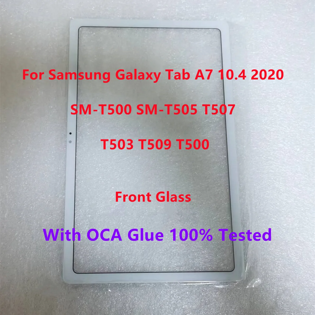 Novo para samsung galaxy tab a7 10.4 2020 SM-T500 SM-T505 t507 t503 t509 t500 tela de toque vidro frontal com cola oca 100% testado