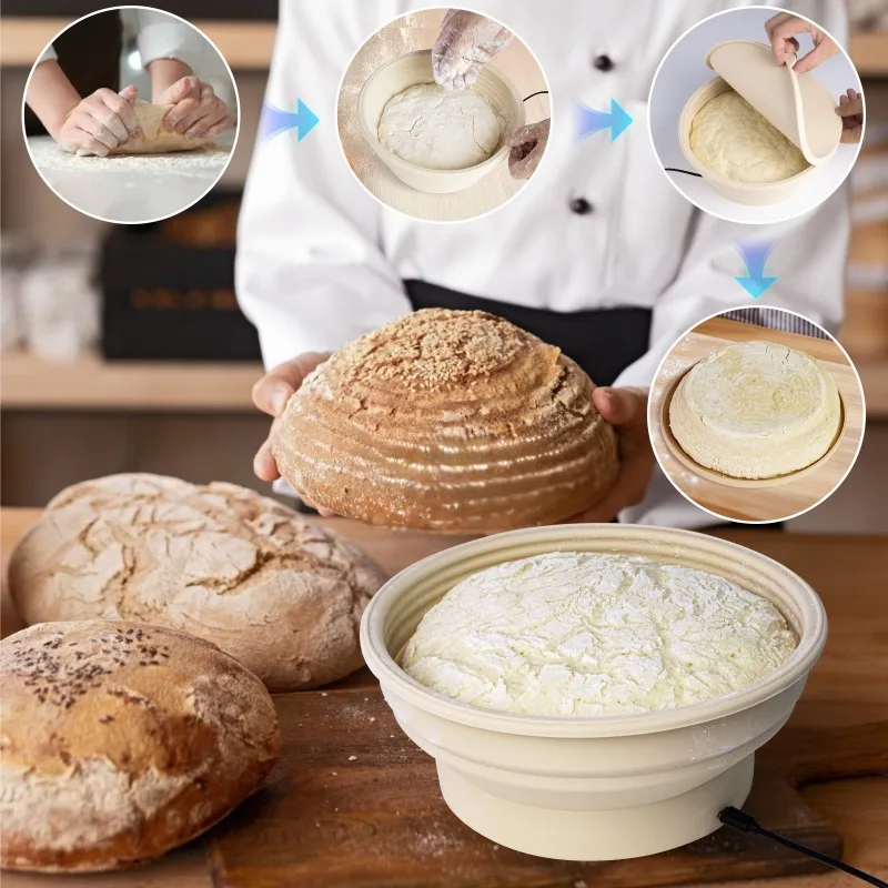Heating Fermentation Basket Flour Bowl Silicone Constant Temperature Bowl Fermentation Bowl