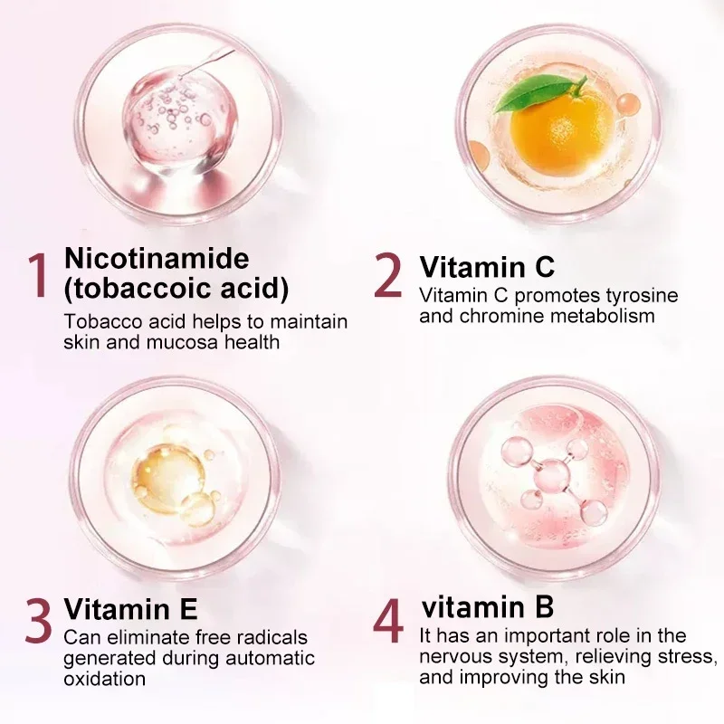 Niacinamide Whitening Capsules - Contains Vitamin B3 To Support Healthy Skin and Immune System, Reduce Wrinkles, Gluten-free