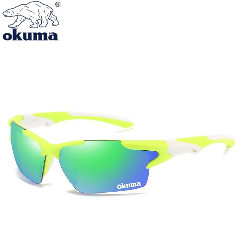 OKUMA  Sunglasses Men Women Sports Sunglasses Dustproof Glasses Classic Dazzle Colour Film Driving Fishing Motorcycle Running