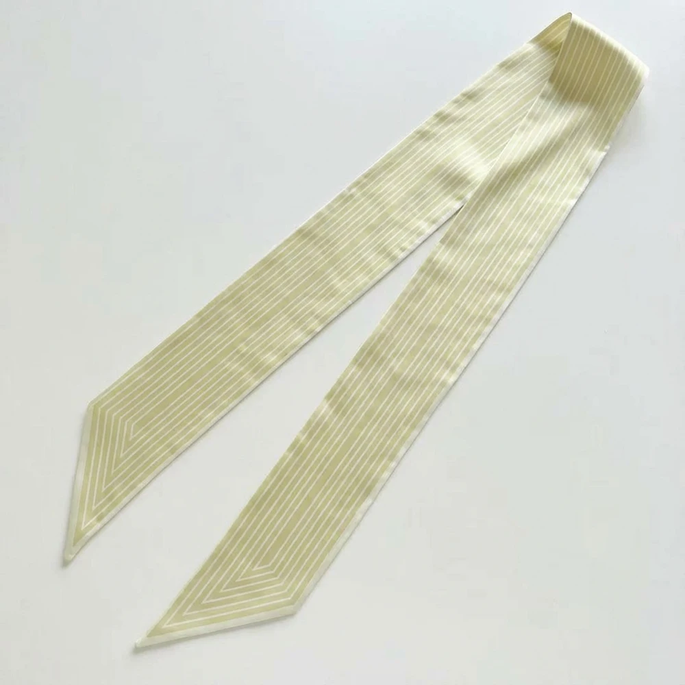 Bedruckter Haarschal für Damen, 90 cm, Satinband, Stirnband, Halswickel, Tasche, Gürtel, Geschenkverpackung, Zubehör – Detail 8