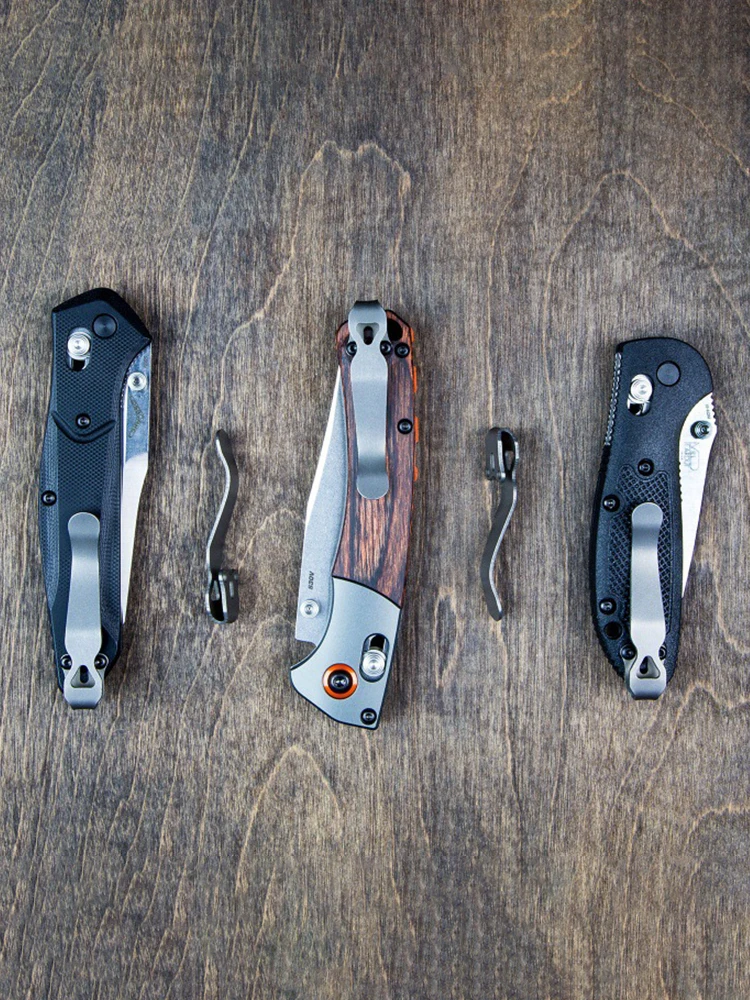 Imagem -04 - Personalizado Titânio Feito Faca Bolso Clip Cnc Bolso Clip para Benchmade Griptillian 551 Bugout 535 940 Mini-grip 595 595 595 595 Cqc Zt0640 0920