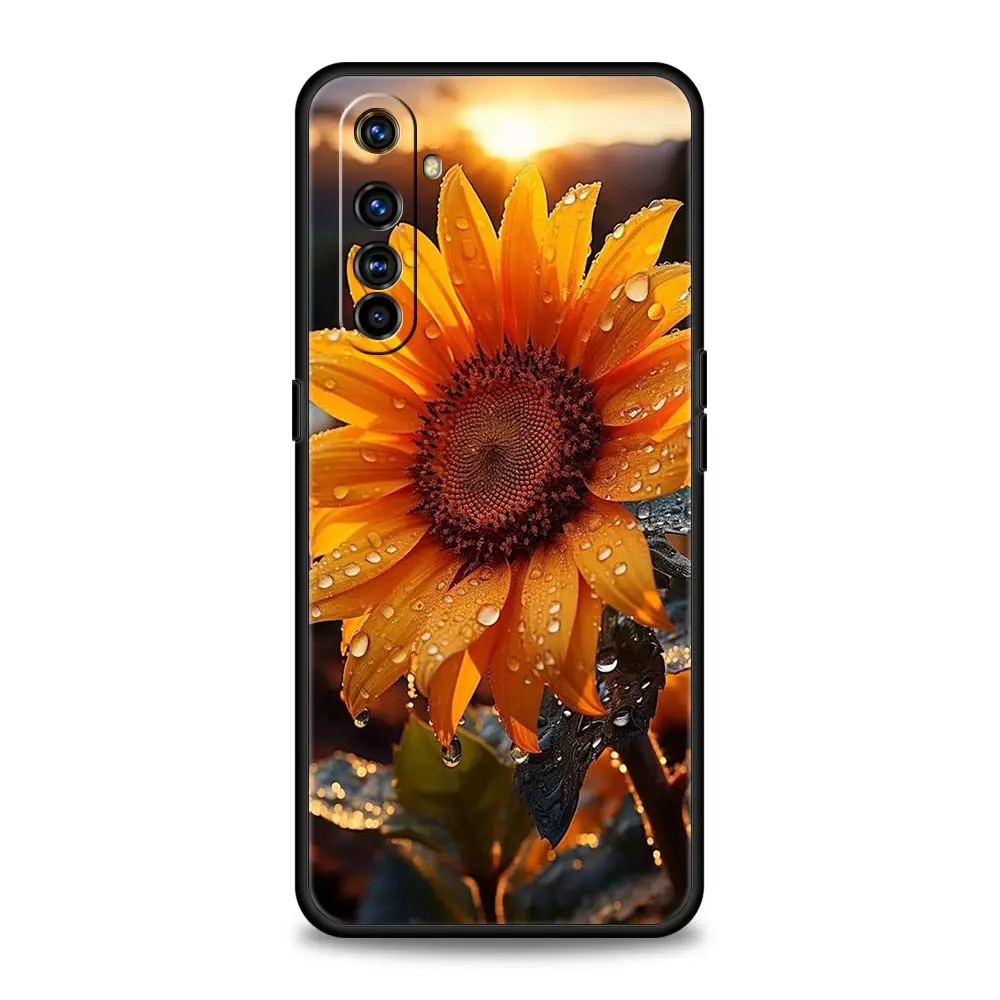 아름다운 꽃 나뭇잎 휴대폰 케이스, Realme 12 11 10 9 8 5G 7 6 GT5 GT3 GT2 프로 플러스 C21 C11 C25 C35 GT Neo 2 3 3T 5 소프트 커버