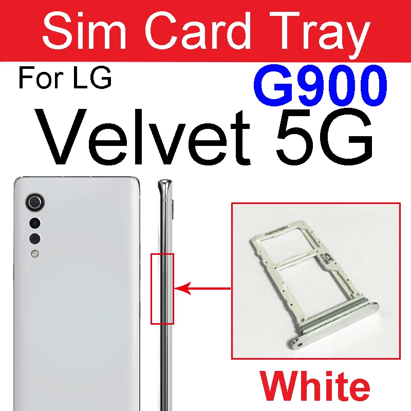 Sim Card Tray Holder For LG Velvet 5G G900 Sim Card Slot Socket Flex Cable Replacement Parts For LG Velvet 5g