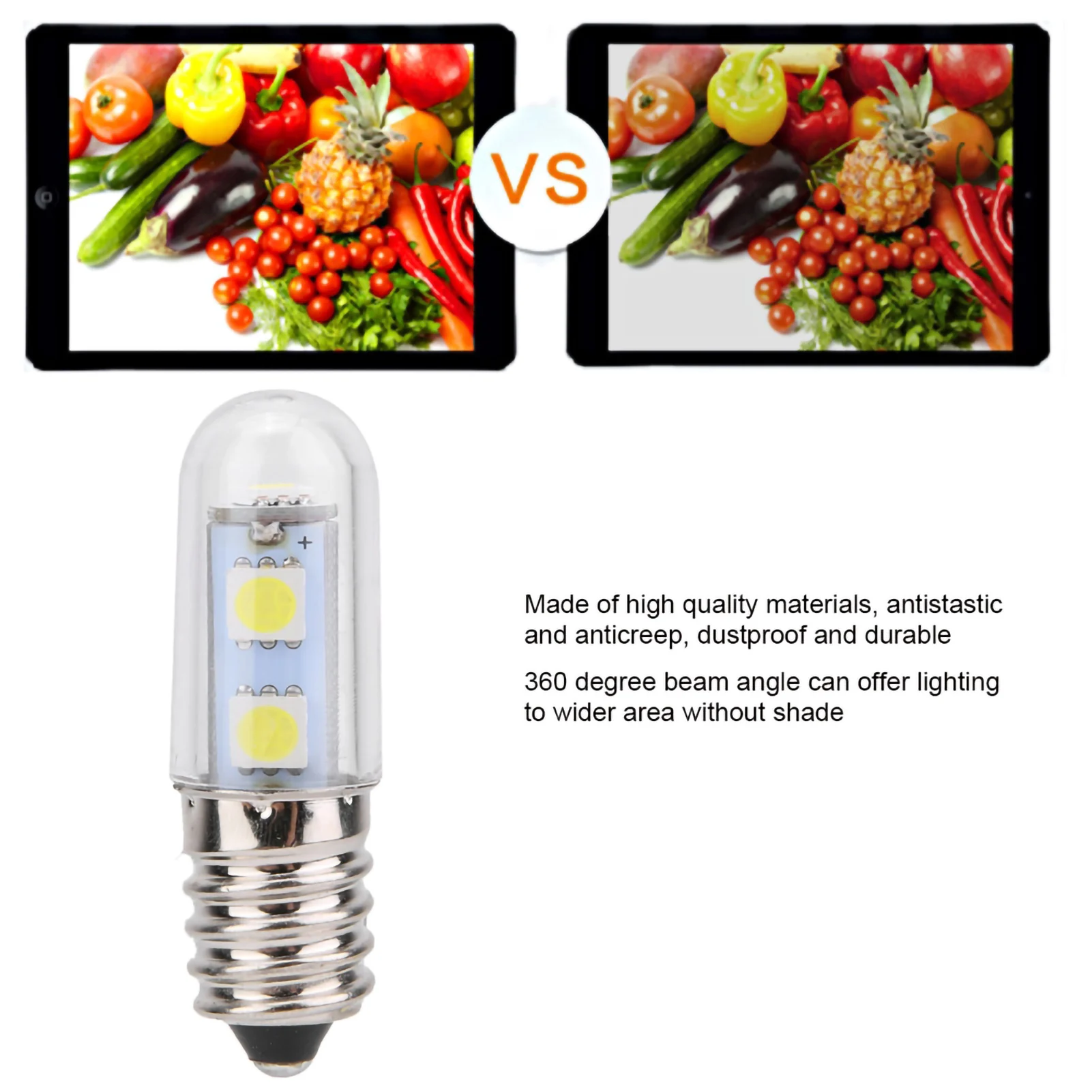 

Светодиодная лампа-колбочка E14 110/220В 1.5Вт для холодильника, вытяжки, швейной машины