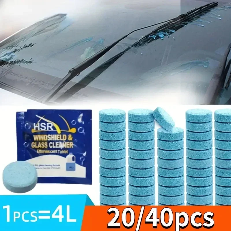 2/100PCS Solid Cleaner Car Windscreen Cleaner Effervescent Tablet Auto Wiper Glass Solid Cleaning Concentrated Tablets Detergent