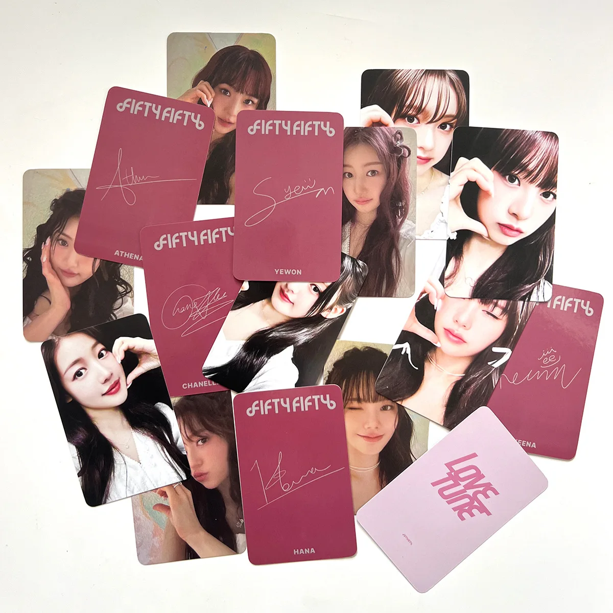 5pcs/set FIFTY FIFTY Album Love Tune Photocards Saena Aran Selfie LOMO Cards Keena Sio Personal Double-Sided Card Fans Cosplay