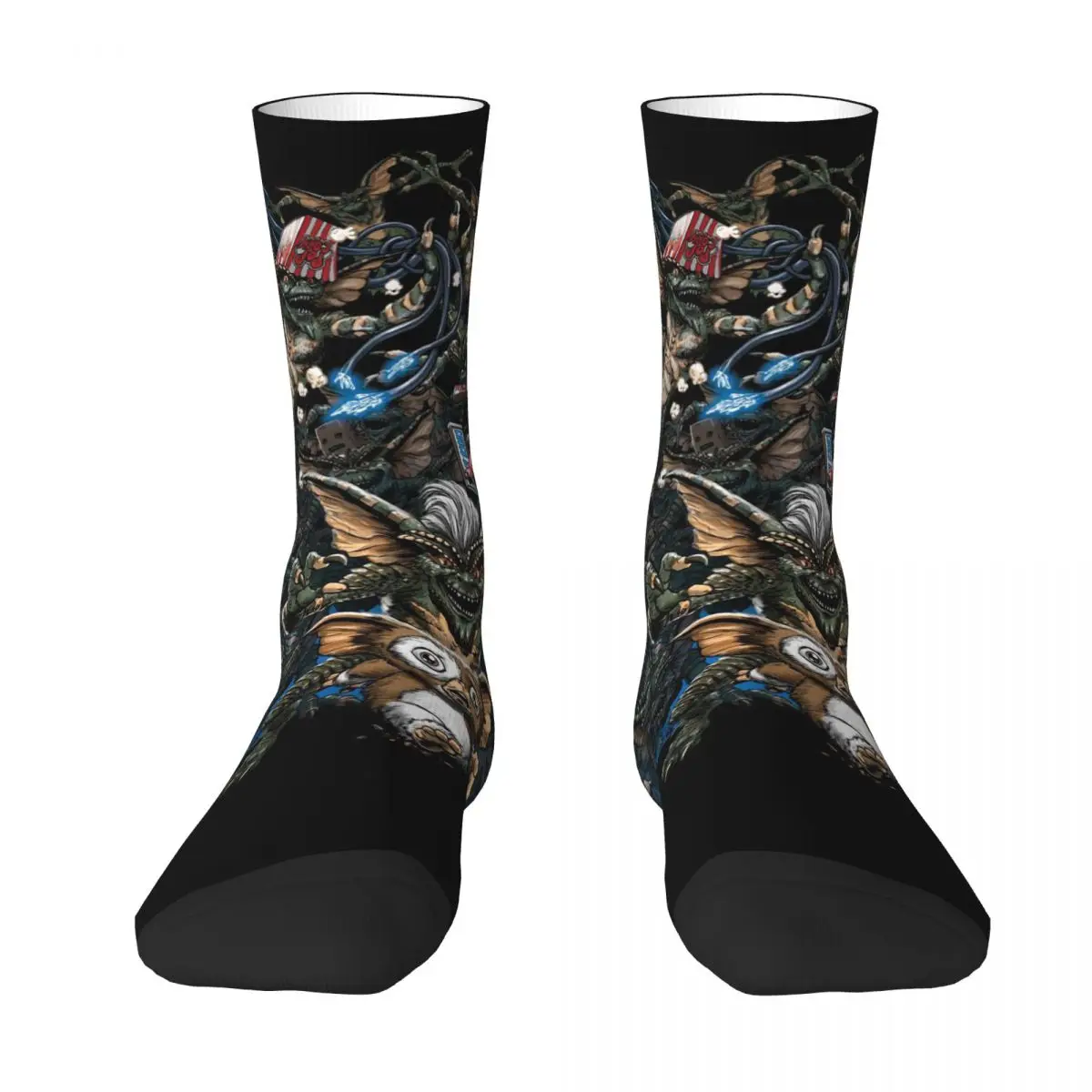 Unisex Gremlins Poster Crew Socks, Hip Hop, Crazy Street Style, Inverno