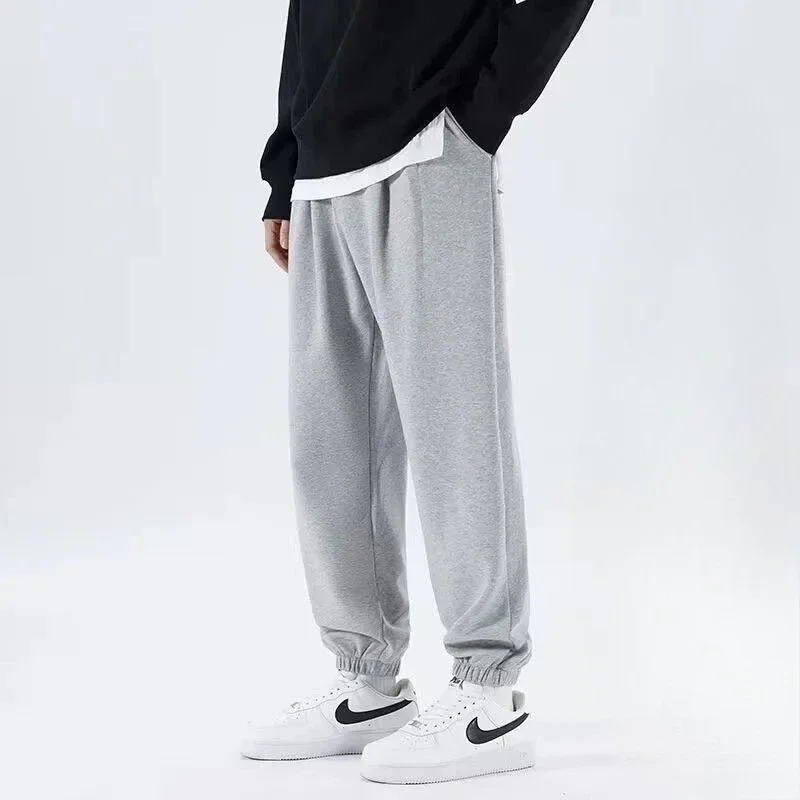 Calça de moletom esportiva masculina, plus size, folgada, forrada de lã e extra grossa, calças esportivas masculinas, liquidação, calças essenciais y2k