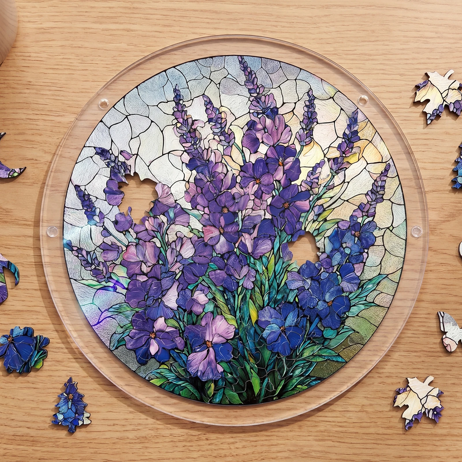 

Acrylic Jigsaw Puzzle Suncatcher Window Hanging Crafts Window Suncatcher Acrylic Puzzle for Living Room Bedroom Summer Home Balcony Decor (M-21cm Style 6)