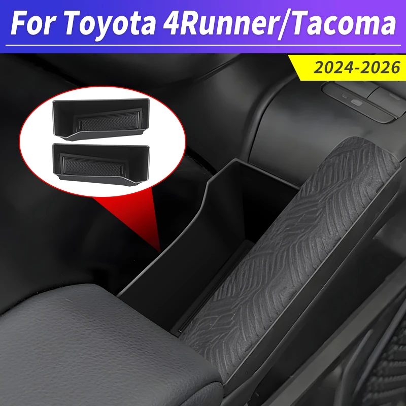 

For Toyota 2024 2025 2026 Tacoma 4Runner Door Armrest Storage Box Expand Storage Custom Fit Dustproof Car Interior Accessories