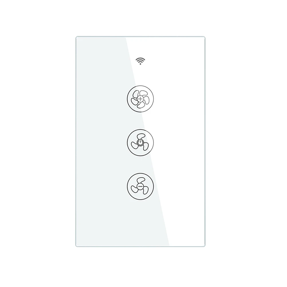 WiFi Smart Ceiling Fan Light Wall Switch,Smart Life/Tuya APP Remote Various Speed Control,For Alexa and Google Home