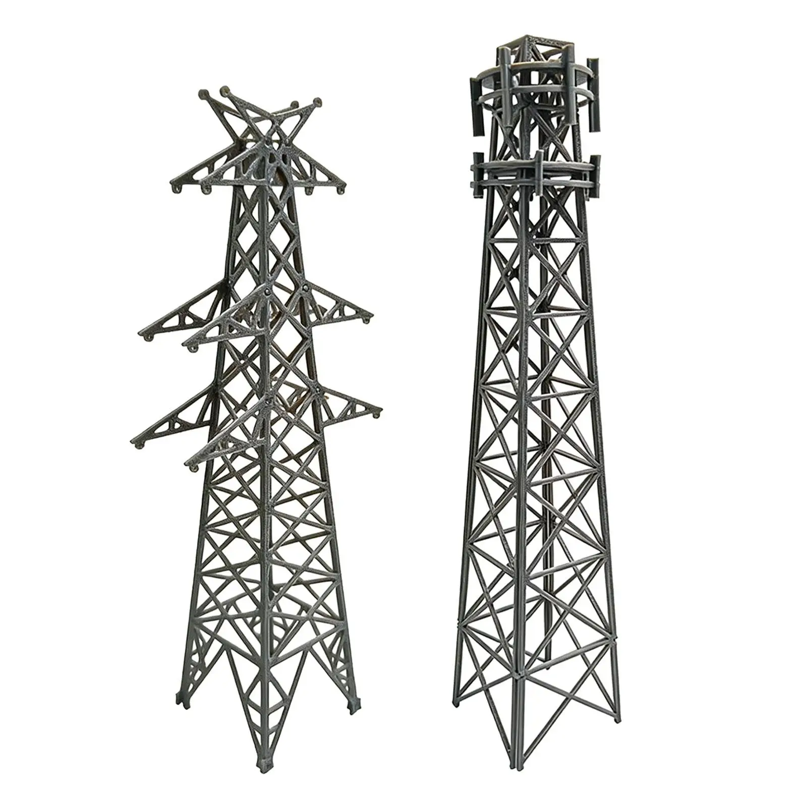 

1/100 Electric Transmission Tower Model, Modern, Minimalist Diorama Scene Ideal Gifts Mini Landscape Layout Building Model