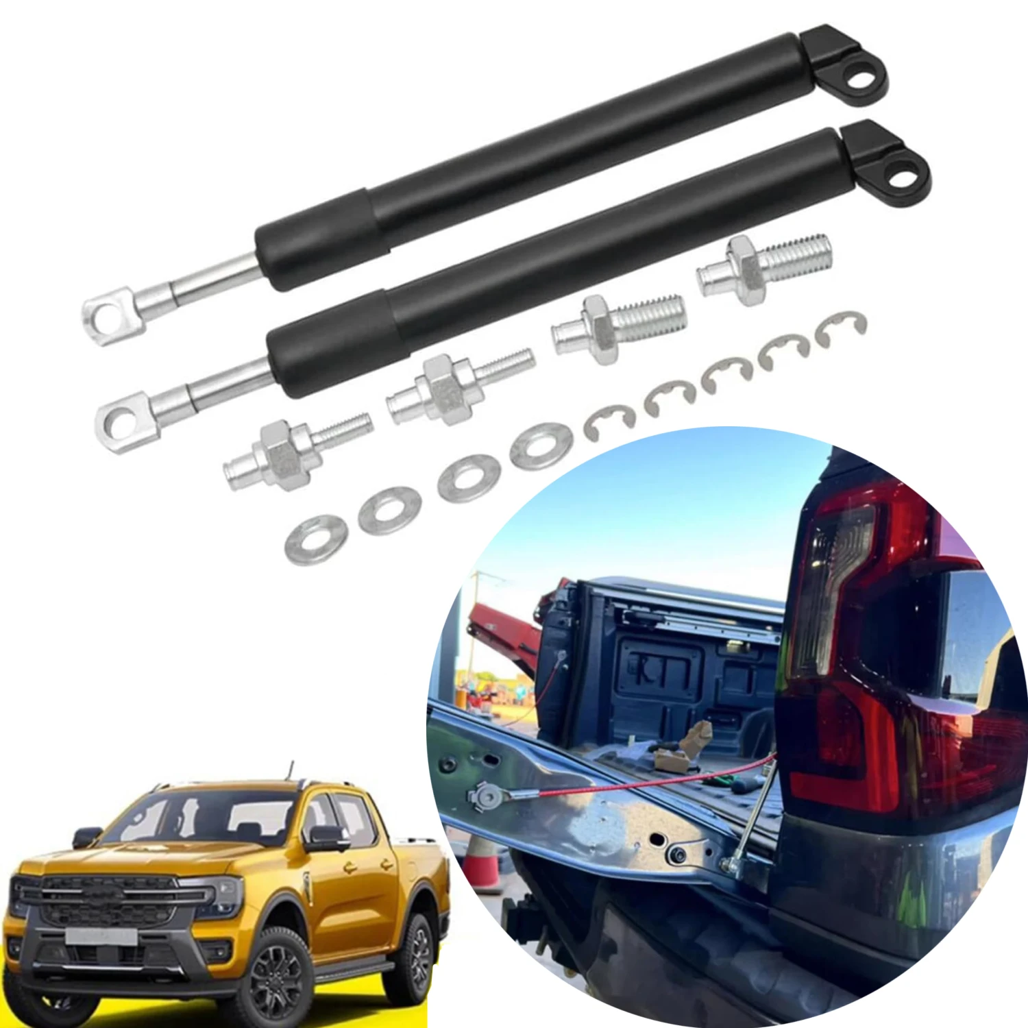 2 стойки задней двери, вспомогательный амортизатор, опорный демпфер, подходит для Ford Ranger T9 2022 2023 2024