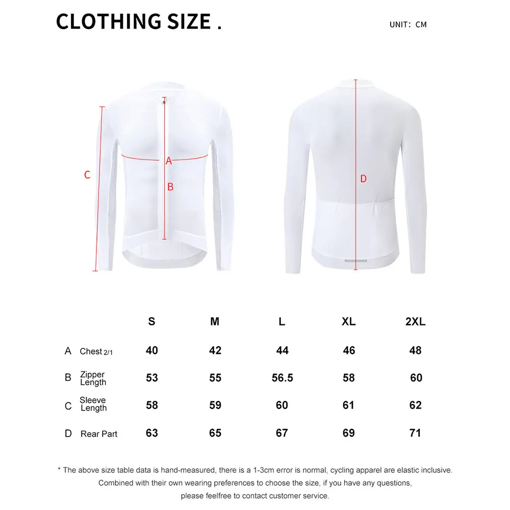 HISERWA Cycling Jersey Long Sleeve Men Pro Aero Slim Fit Cycling Jersey MTB Road Bike Clothing Breathable Quick Dry Shirt Bicycl image 6