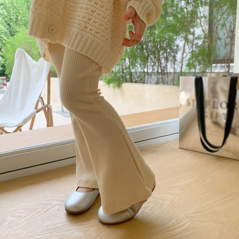 Fashion Spring Autumn Infant Baby Girls Pure Color Breathable Pants Children\'s Clothes Pants Kids Baby Girls Bell-bottoms Pants