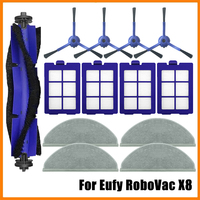 Compatible For Anker Eufy RoboVac X8 Hybrid Robot Vacuum Spare Parts Accessories Main Side Brush Hepa Filter Mop Rag Cloth parts