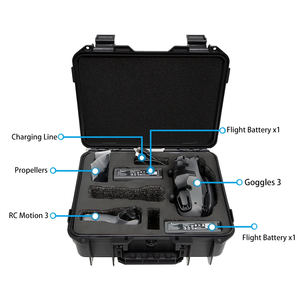 2024 Carrying Case Explosion-proof Suitcase Protective Cover Handbag for DJI Avata 2 Drone Bag Remote Battery Accessories