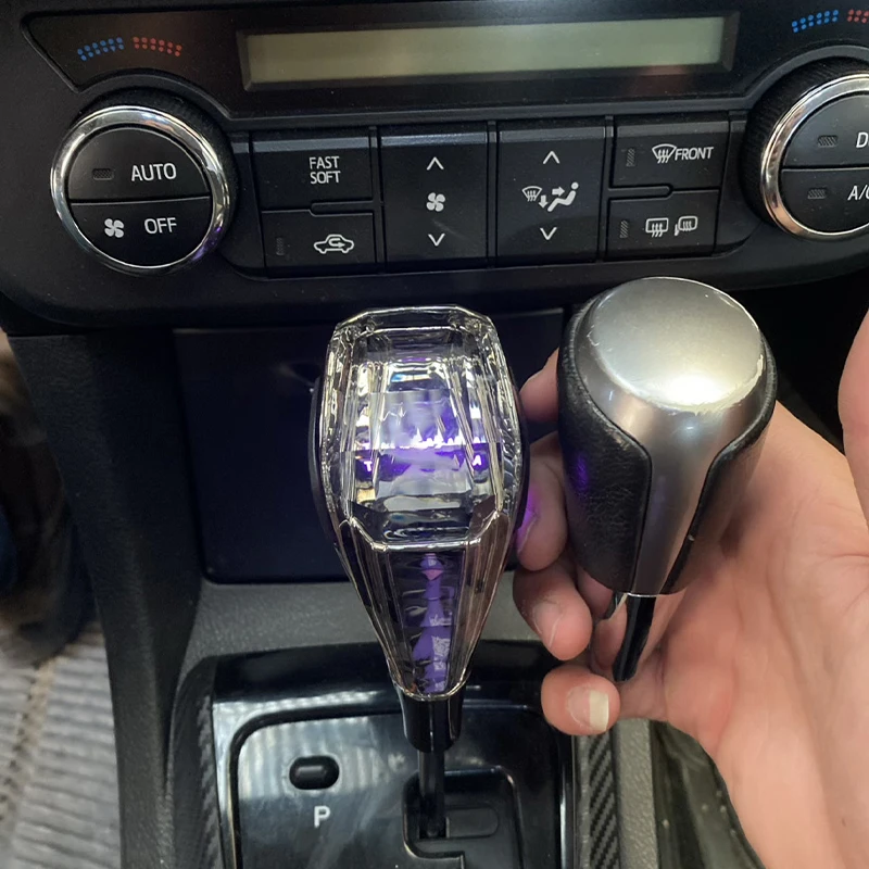 

Хрустальная автомобильная ручка переключения передач со светодиодной подсветкой для Toyota Corolla Camry RAV4 Highlander Reiz Land Cruiser Crown Hiace Wish