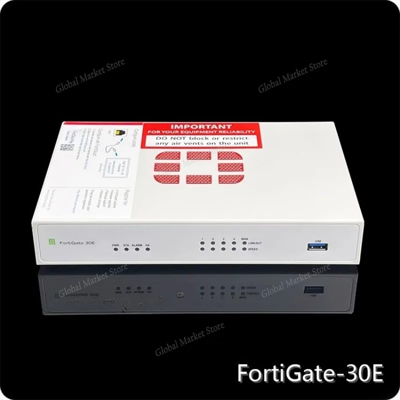 95 جدار حماية جديد، FortiGate 30E/WiFi 30E للوصول عن بعد، اتصال فرعي VPN، بما في ذلك البرامج الثابتة لإمداد الطاقة 6.2، متين
