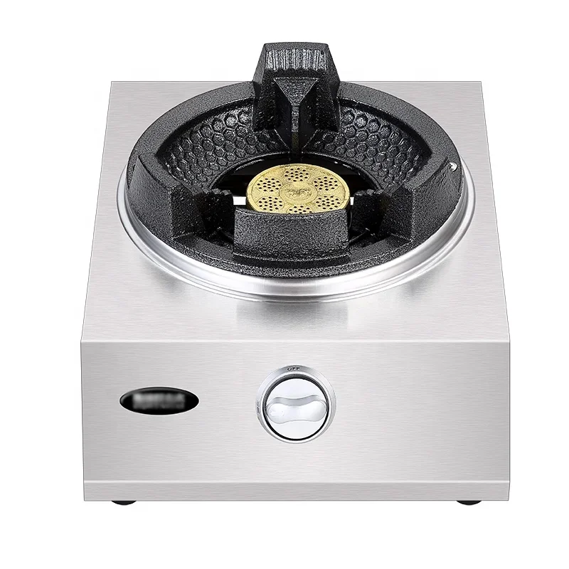 single burner heavy duty cast iron burner Strong Firepower gas stove Stainless steel gas cooktop kitchen gas cooker