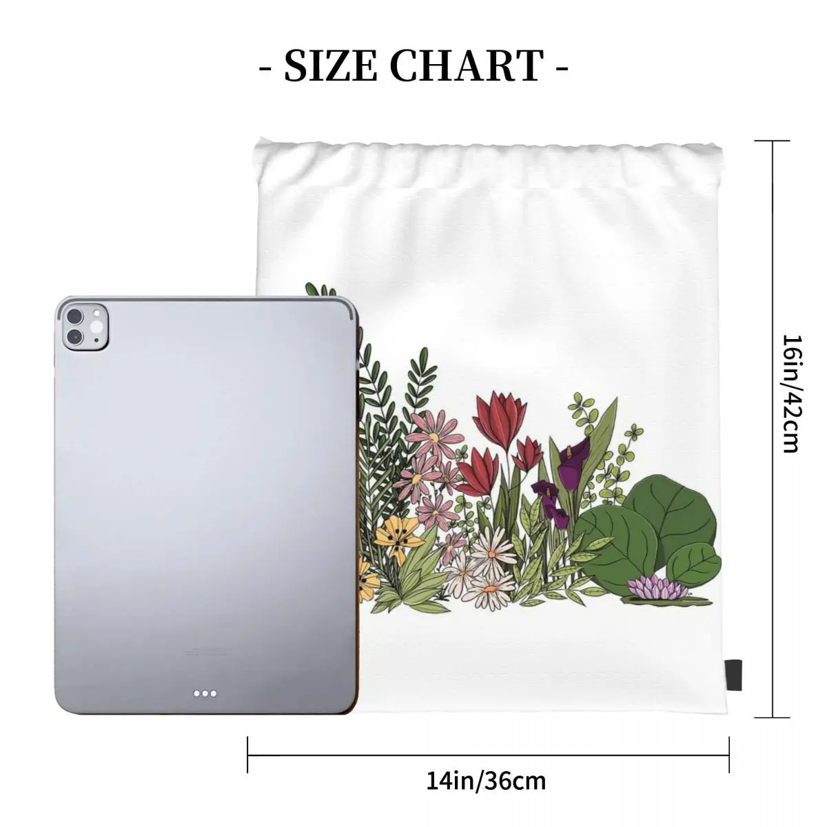 Garten Blumen Rucksäcke Mode tragbare Kordel zug Taschen Kordel zug Bündel Tasche Sporttasche Bücher taschen für Mann Frau Studenten