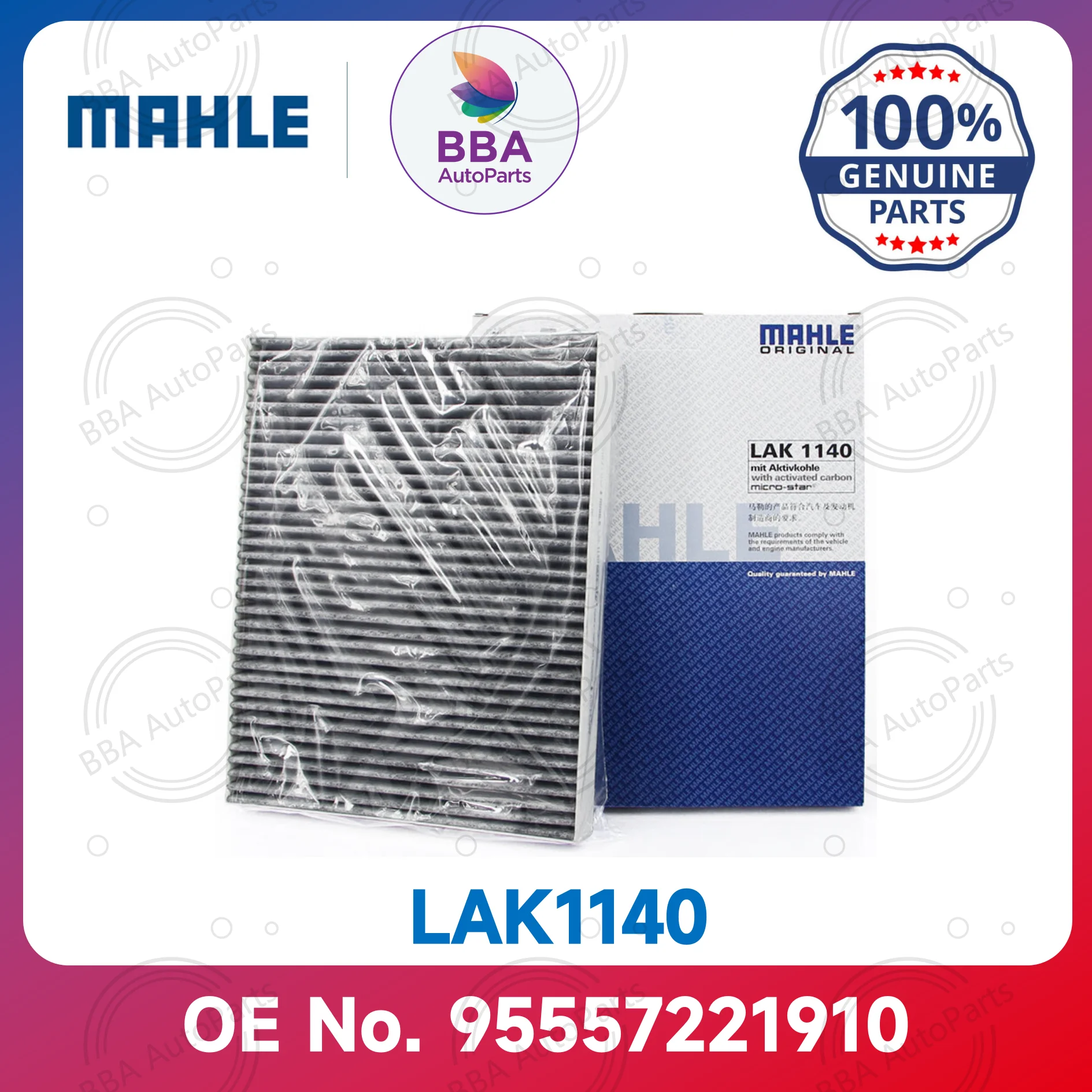 

Mahle LAK1140 LA182 air conditioner filter for Audi Q7 with OE 95557221910 95857221900