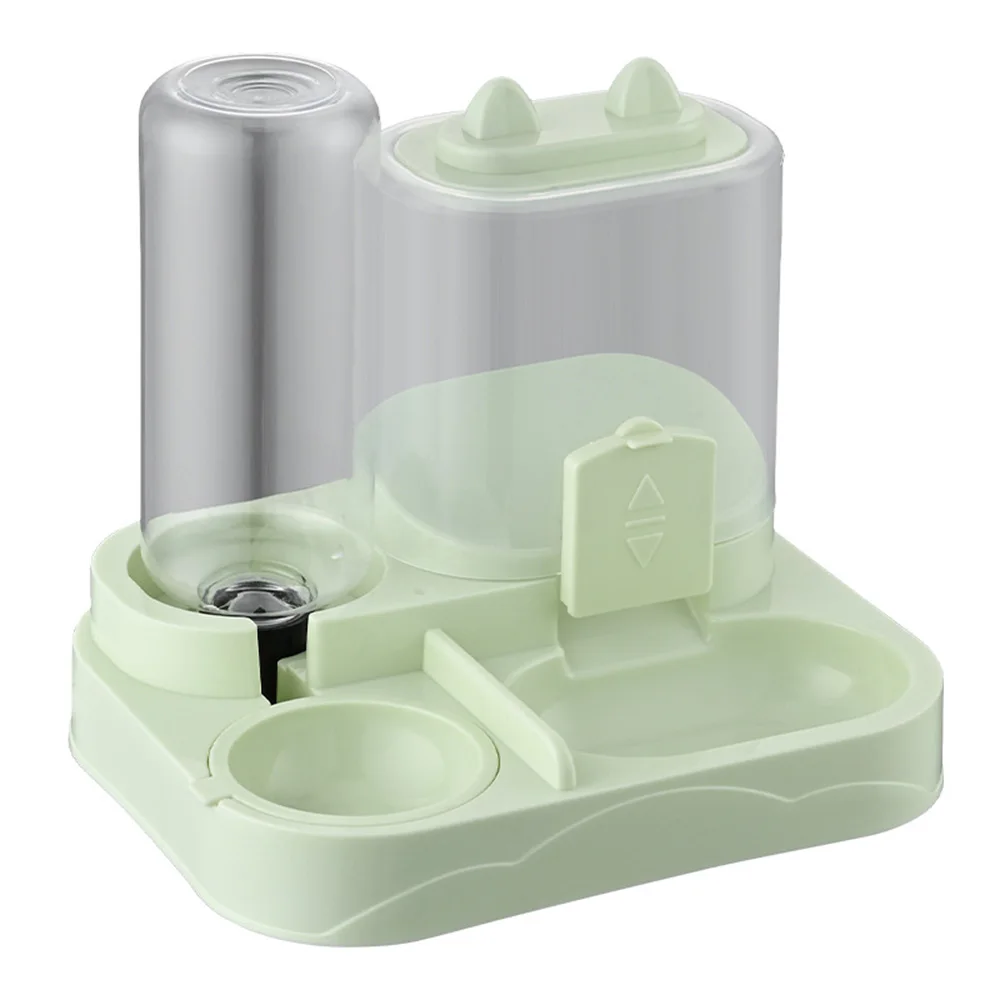 وعاء أوتوماتيكي للحيوانات الأليفة للقطط - وحدة تغذية وموزع مياه 2 في 1، وعاء قطط غير قابل للانزلاق، مناسب للقطط والكلاب الصغيرة،