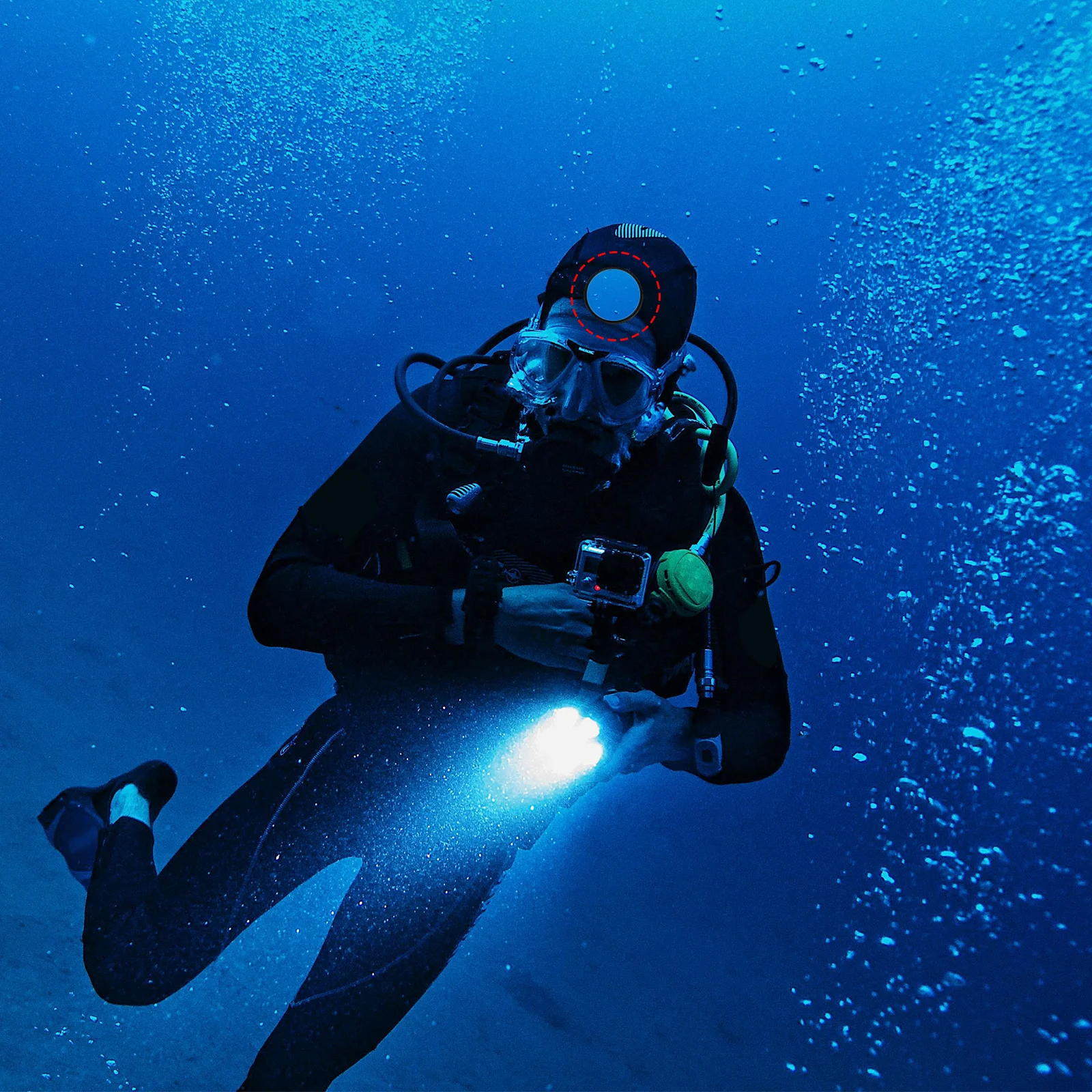 

Panoramic Dive Mirror Adjustable Strap Side Mounted Jacket Clip Full Rear View Diving Swimming Snorkeling Survival Gear