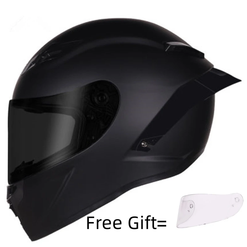 Full Face Motorcycle Helmet Dual Shield Tail Protection Come With One More Lens S M L XL