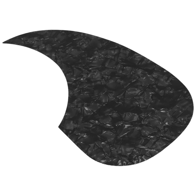 1Pcs Acoustic Guitar Pickguard Self-Adhesive Pick Guard Plate Comma Shape For Classical Acoustic Guitar Part,Black Pearl