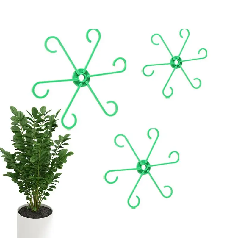 Soporte para tallo de planta, 3 piezas, estacas de soporte para plantas de interior, enrejado de plantas de flores, gancho para tallo reutilizable, accesorios para plantas