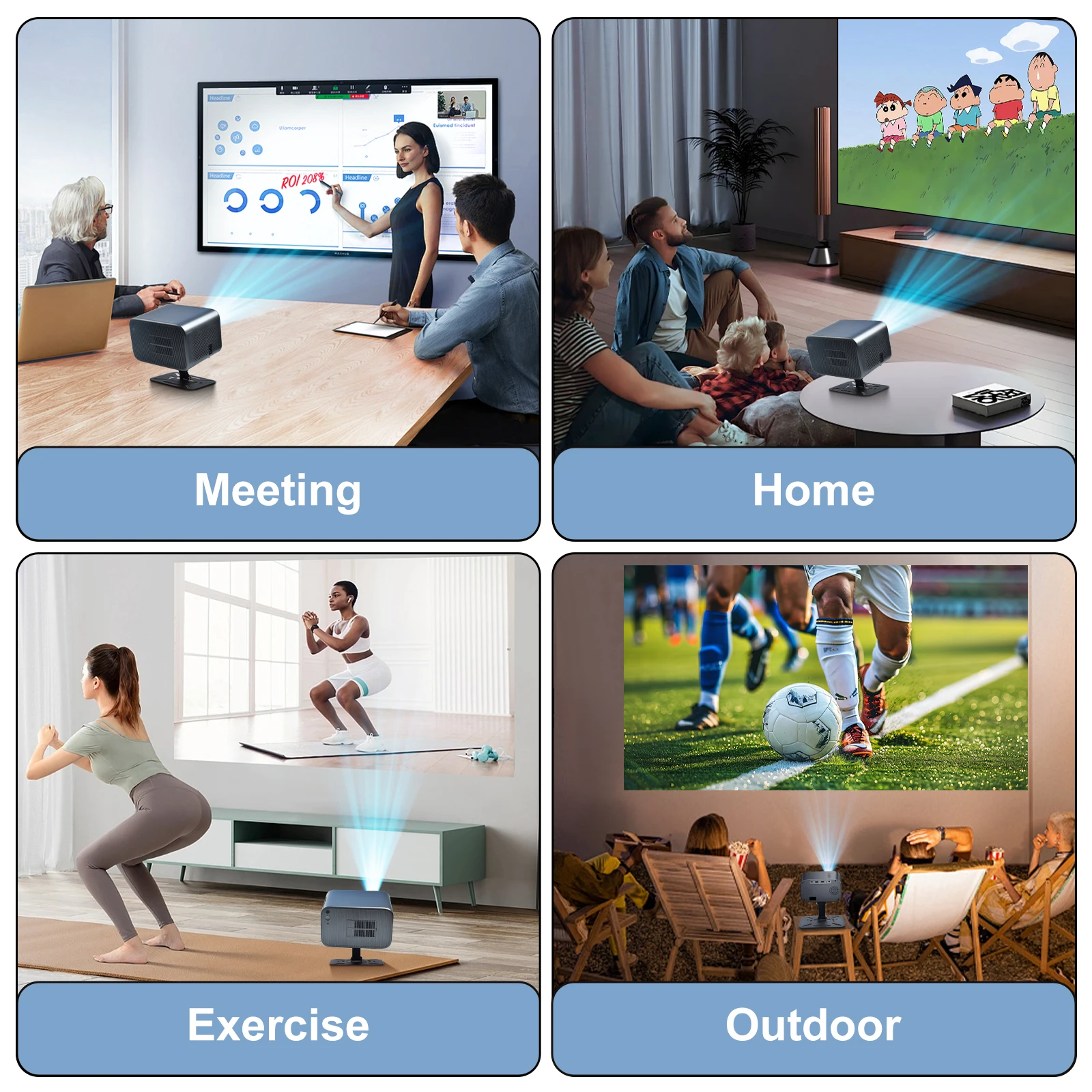 حامل جهاز عرض للمسرح المنزلي دعامة عرض لـ HY300 HY320 XGIMI JMGO XiaoMi Magcubic طاولة سقف جدار جبل