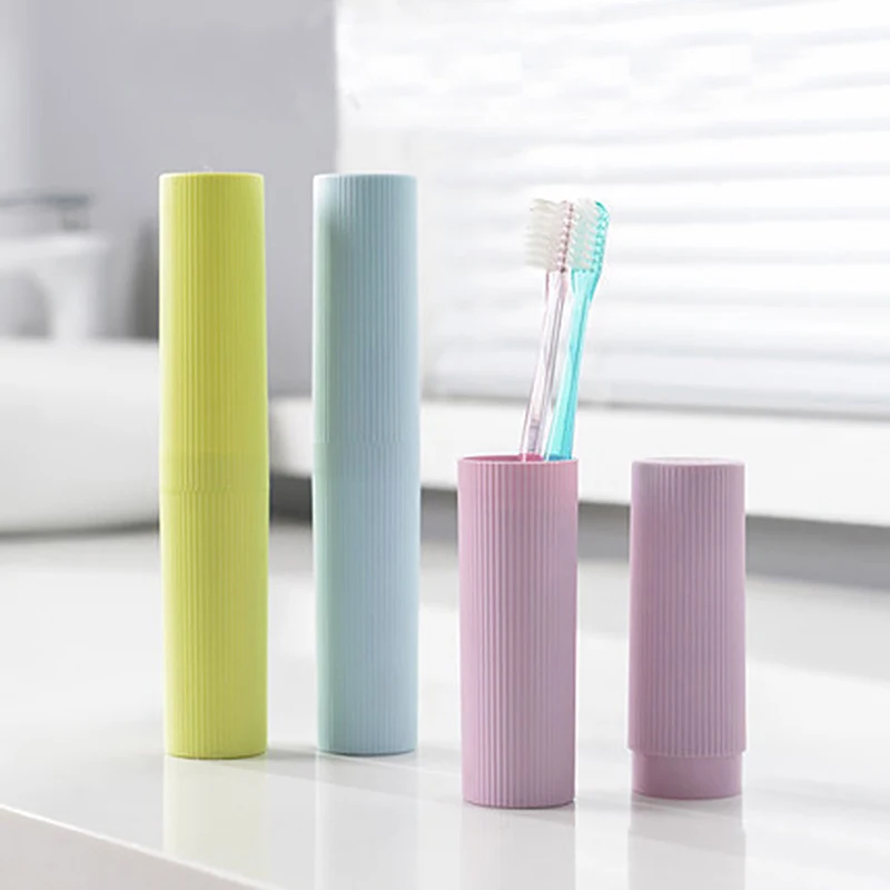 Travel Portable Toothbrush Cup Bathroom Toothpaste Holder Storage Case Organizer Toiletries Storage Cup Creative Economic Box