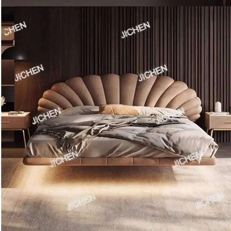 

HS Уникальный дизайн Двуспальная кровать Европейский минималистский современный плавающий каркас двуспальной кровати King Size Плавающая мебель Cama Marimonial H