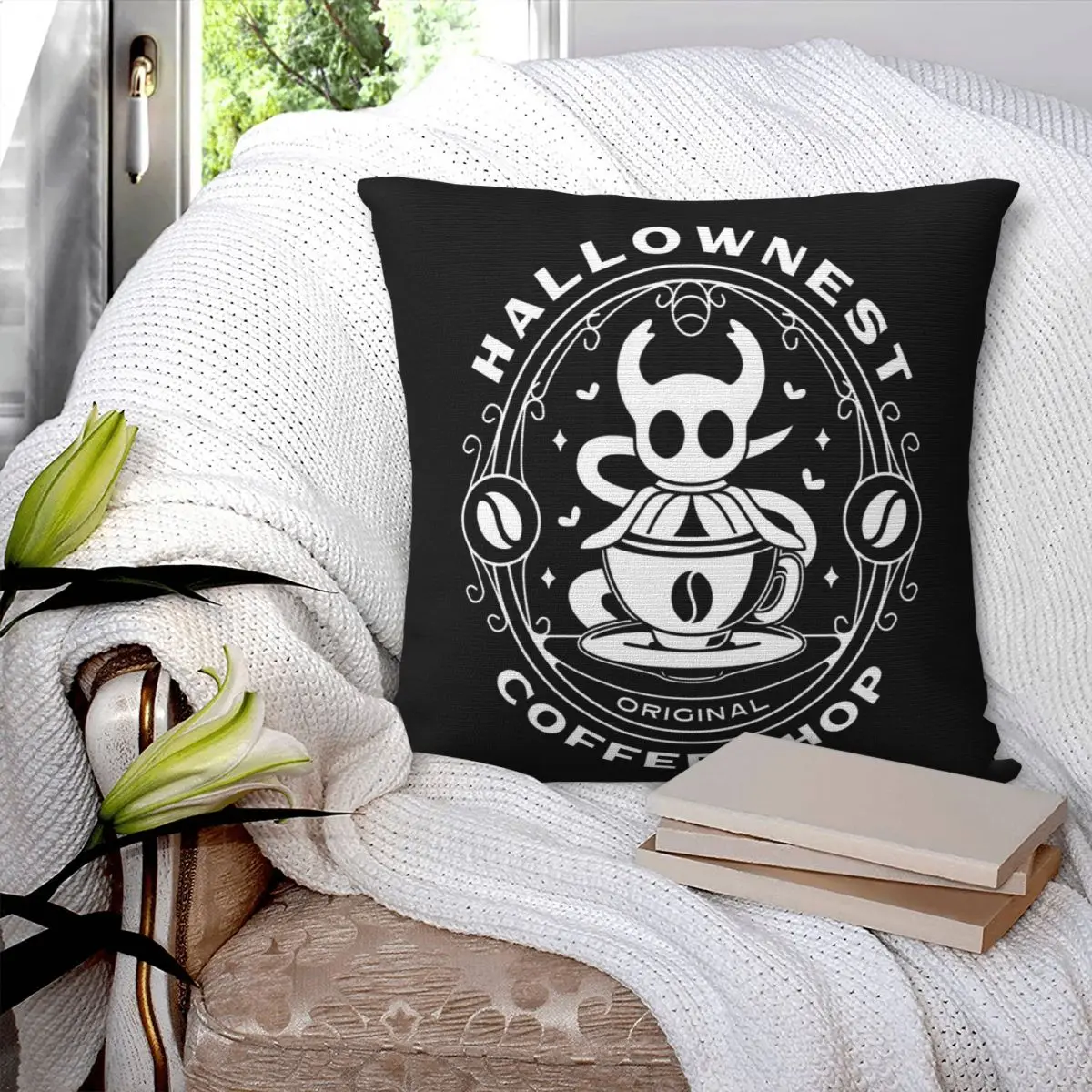Hallownest Coffee Emblem Hollow Knight Silksong Pillowcase Soft Polyester Cushion Cover Decorative Pillow Case Cover Chair
