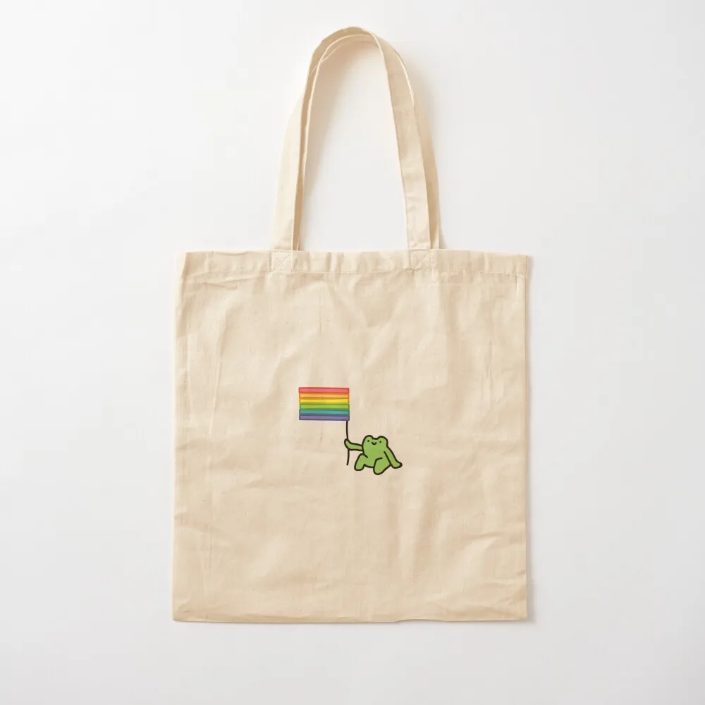 

pride frogs Tote Bag shopping trolley bag hand bag ladies bags woman 2025 Big women Canvas Tote