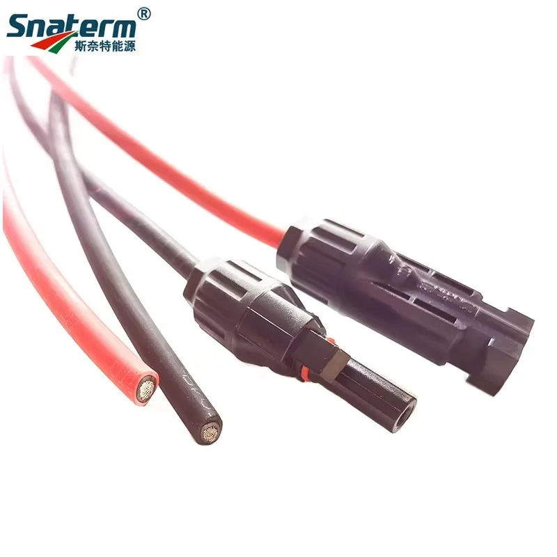 PV Solar Cable 14/12/10 AWG 2.5mm2 4mm2 6mm2 10mm2 Solar Power Cable Wire Cable for PV Panels Connection Red Black XLPE jacket