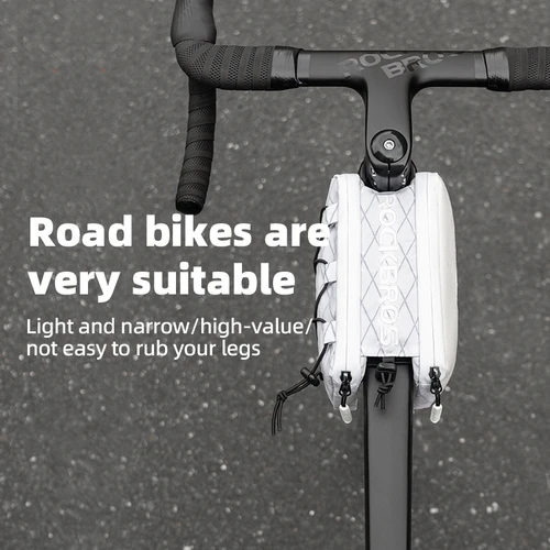 Imagen 2 del producto Bolsa de bicicleta ROCKBROS, bolsa de tubo superior, método de instalación flotante, alforjas de ciclismo, bolsa de alforja de bicicleta, equipo de gran capacidad